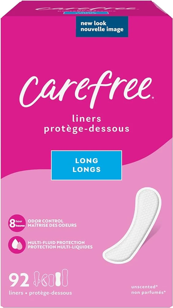 Carefree Panty Shield Long Body Shape Unscented 92's