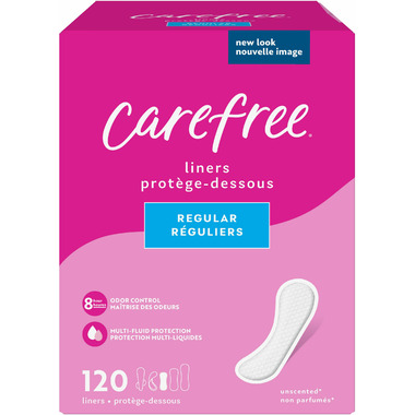 Carefree Panty Shield Regular Body Shape Unscented 120's