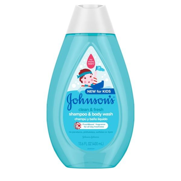 J&J KIDS CLEAN & FRESH SHAMPOO & BODY WASH 13.6OZ