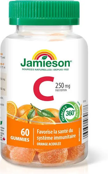 JAMIESON VITAMIN C 250MG GUMMIES TANGY ORANGE (60)
