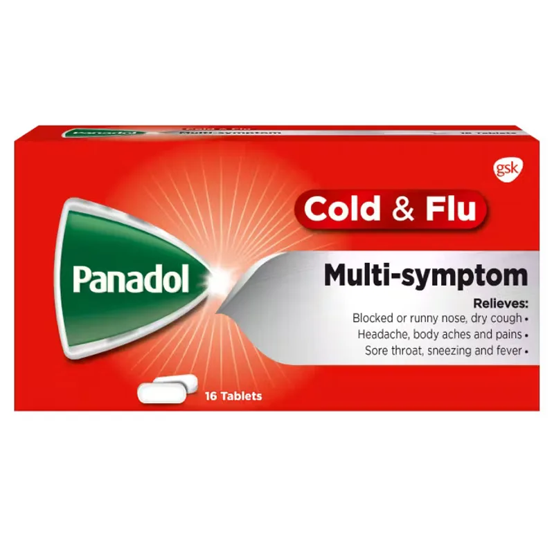 Panadol Cold + Flu Multisymptom Drowsy 16's