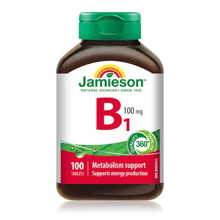 JAMIESON VITAMIN B1 (THIAMINE) 100MG (100)