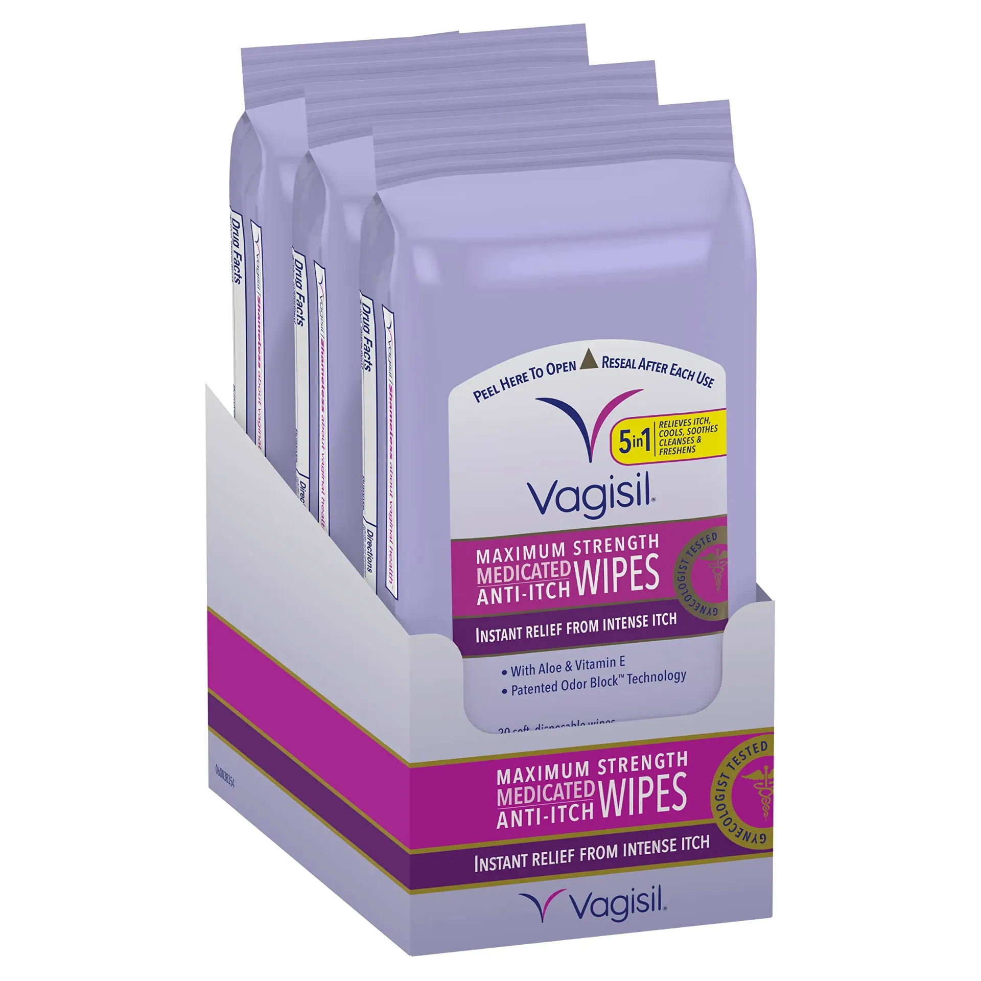 VAGISIL MEDICATED WIPES 20s