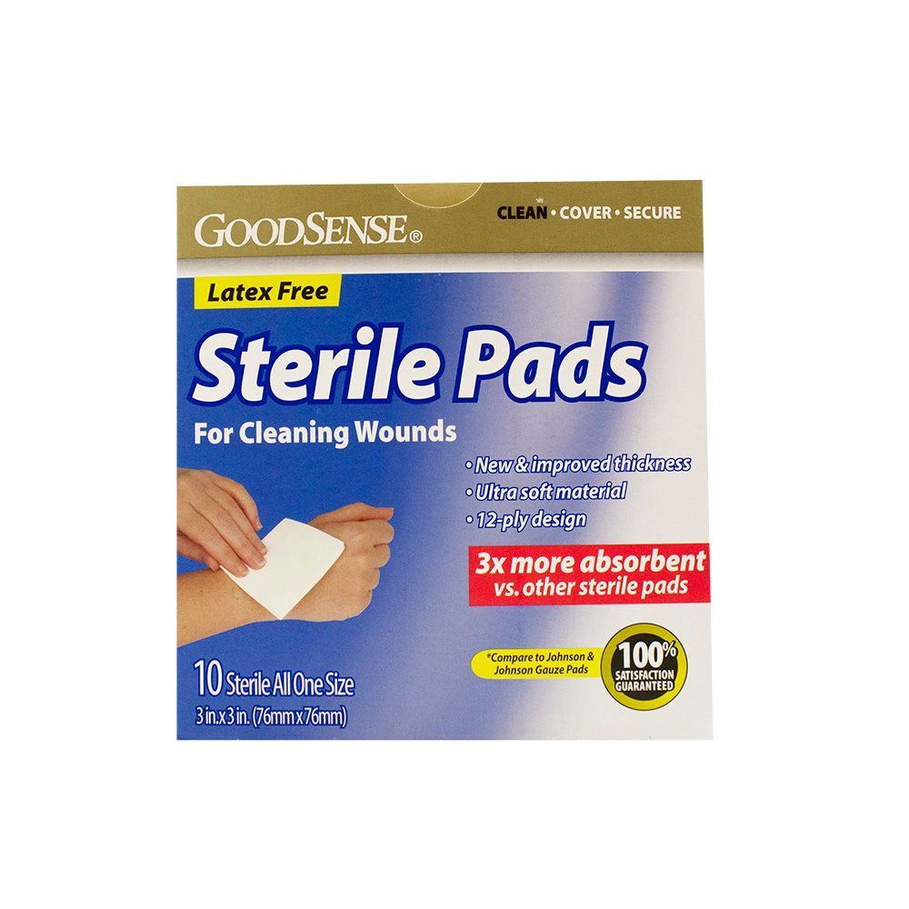GoodSense Sterile Pads 3x3 10ct