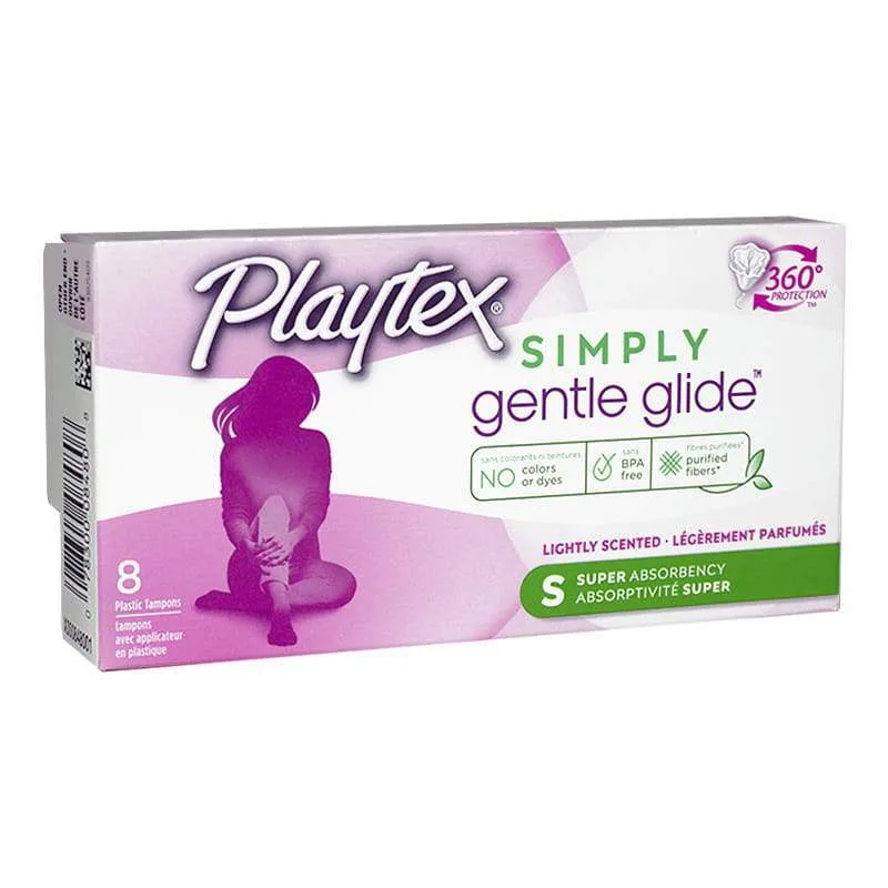 Playtex Simply Gentle Glide Super Unscented Tampons 8's