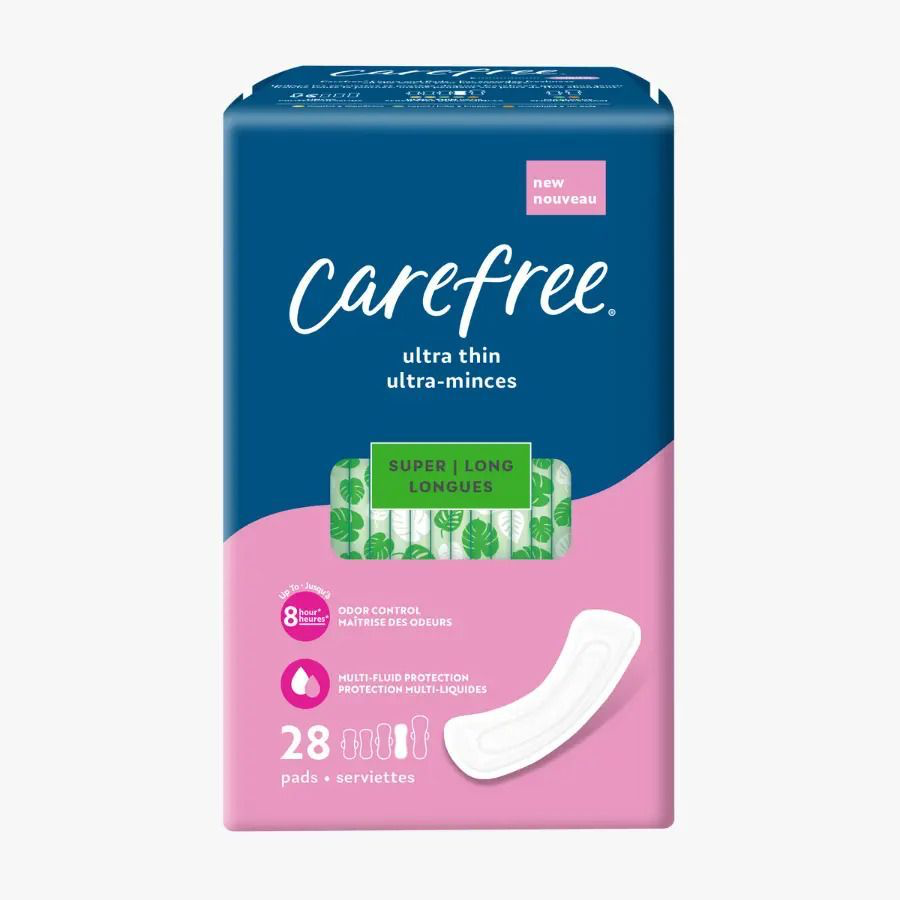 Carefree Ultra Thin Pads Super Long Wingless 28's
